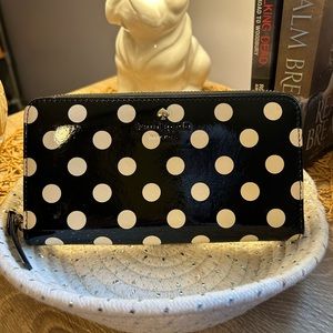 Kate Spade polka dot long wallet